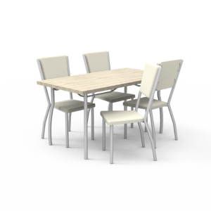 Mesa Neón + Sillas Real